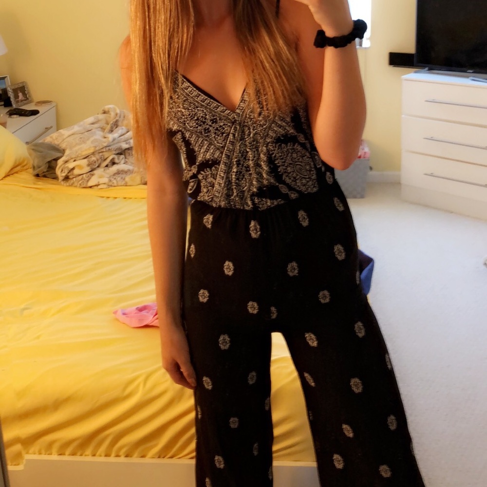 Black and white jumpsuit